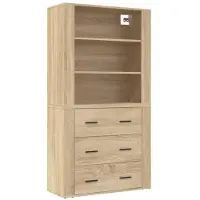 vidaXL Highboard chêne Sonoma Matériau dérivé du bois