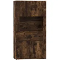 vidaXL Highboard chêne fumé bois composite