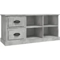 vidaXL Armoire TV gris béton 102x35,5x47,5 cm Bois composite
