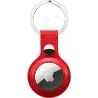 Apple AirTag Porte-Clé Cuir Rouge