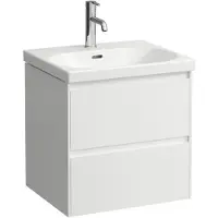 Laufen Lavabo LUA 55x46cm encastré avec meuble 1 HL-A blanc LCC (460 mm, 550 mm)