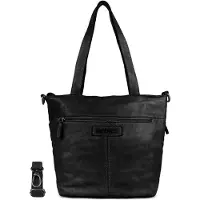 Dstrct Femmes, Sac, grand sac à bandoulière / sac crossbody - Ladies - Leather - Harrington Road - Black, Noir