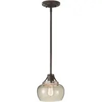 Elstead Lighting Suspension Urban Renewal en fer rustique, 1xE27x60W, métal, dimensions : 133,3 x 20,3 x 20,3 cm, IP20, Feiss