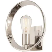 QUOIZEL Applique industrielle argentée cercle Theater Row 1xE27 60W