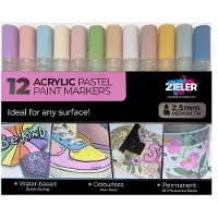 Zieler Paint Markers Pastel Medium Marker Pen Multicolore Enfants