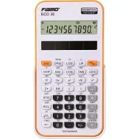 Fiamo Calculatrice de poche FI-ECO 30 orange Écran LCD : 10 chiffres (Panneau solaire)