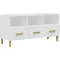 vidaXL Armoire TV blanche 102x36x50 cm Bois composite