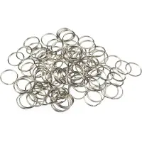 Kangaro Schlüsselringe, Metall, Durchmesser: 25 mm, silber Schlüsselanhänger, in Karton-Schachtel, Argent