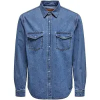 Only & Sons Chemise 'Bane' bleu denim