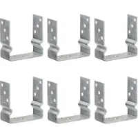 vidaXL Piquets de clôture 6 pcs Argenté 14x6x15 cm Acier galvanisé