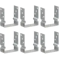 vidaXL Piquets de clôture 6 pcs Argenté 12x6x15 cm Acier galvanisé