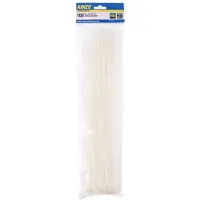 Kinzo Cable Ties - 100 pièces - 4.8 x 400 MM - Blanc