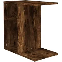 vidaXL Table d'appoint Chêne fumé 50x30x50 cm Bois d'ingénierie