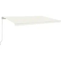 vidaXL Store manuel rétractable avec LED 500x300 cm Crème