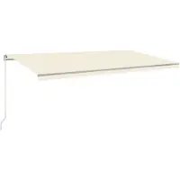 vidaXL Store manuel rétractable avec LED 600x350 cm Crème