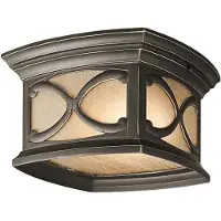 Elstead Lighting Franceasi Plafonnier extérieur E27 double bronze ancien IP44 (E27, IP44)