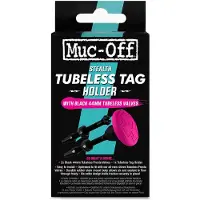 Muc-Off Tubeless Tag Holder & 44mm Valve Kit Black
