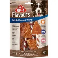 8In1 Triple Flavour ailes de poulet pour chien
