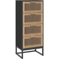 vidaXL Highboard noir 40x30x95 cm bois composite