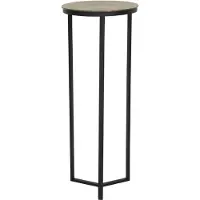 Light & Living colonne Retiro noir mat avec bronze antique brut - Ø40x101 cm