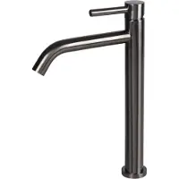 Differnz Wastafelkraan Hoog †“ Gebogen †“ Mengkraan Koud en Warm †“ Gun Metal (30.414.80)