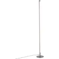 QAZQA Lampadaire moderne chromé avec LED à 3 niveaux de luminosité - Line-up