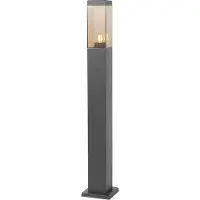 QAZQA Lampadaire d'extérieur moderne gris foncé avec fumée 80 cm - Malios