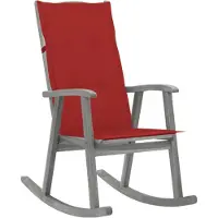 vidaXL Chaise à bascule avec support Gris Bois massif Acacia