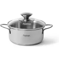 Fissman Casserole en acier inoxydable Mini avec couvercle Ø 14 cm Compatible induction pour petits ménages