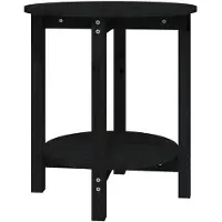 vidaXL Table basse noire à55x60 cm pin massif