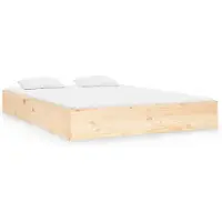 vidaXL Lit en bois massif 120x190 cm