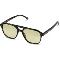 Kapten & Son Lunettes de soleil 'Zurich Oversize Dark Tortoise Green' marron châtaigne / pomme / noir
