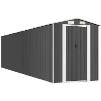vidaXL Abri de jardin anthracite 192x855x223 cm Acier galvanisé