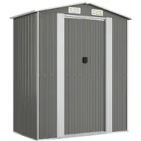 vidaXL Abri de jardin 192x108x223 cm acier galvanisé gris clair