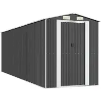 vidaXL Abri de jardin anthracite 192x606x223 cm Acier galvanisé