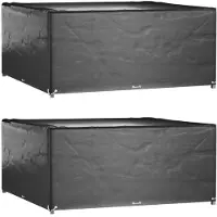 vidaXL Housses de salon de jardin 2 pcs 16 œillets 250x250x90 cm carré