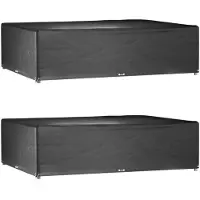 vidaXL Housses de salon de jardin 2 pcs 16 œillets rectangulaire