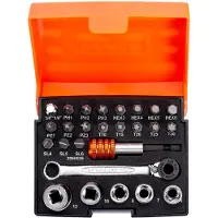 Bahco Jeu de tournevis 1/4 po 26 pcs 2058/S26 - Alliage d'acier haute performance