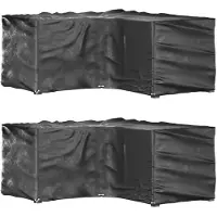 vidaXL Housses de salon de jardin en forme de L 2 pcs 12 œillets