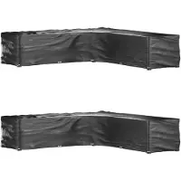 vidaXL Housses de salon de jardin en forme de L 2 pcs 20 œillets