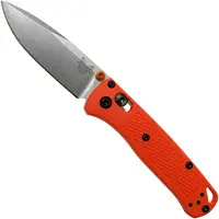 Benchmade Couteau pliant Mini Bugout S30V Stonewash, orange grivory
