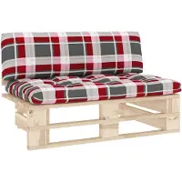 vidaXL Canapé central d'extérieur Palettes Bois de pin imprégné