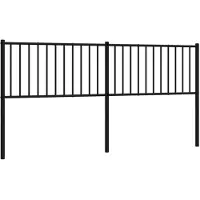 vidaXL Tête de lit de rechange en métal noir 180 cm