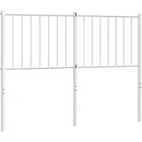vidaXL Tête de lit de rechange en métal blanc 120 cm