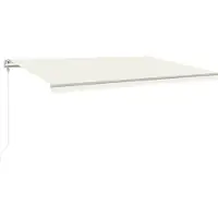 vidaXL Store automatique avec LED & capteur de vent 500x350 cm Crème