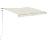 vidaXL Store automatique avec LED et capteur de vent 350 x 250 cm, couleur crème
