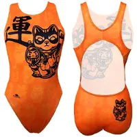 Turbo Wave Lucky Cat Swimsuit Orange XL Femme