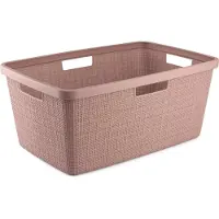 Curver Panier à linge en jute 46L Rose Dawn (46 l)