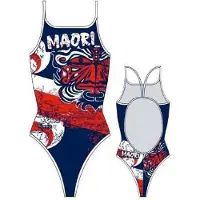 Turbo Maori Flag Swimsuit Rouge,Bleu S Femme