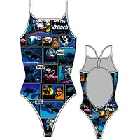 Turbo Maillot De Bain à Fines Bretelles New Comic